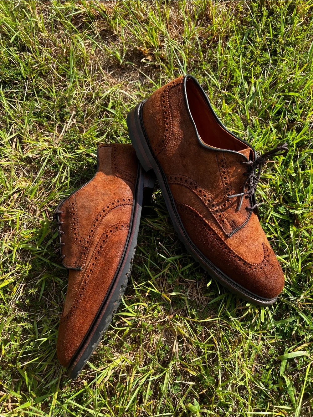 CLEAN Allen Edmonds size 13 Mens Big Sur Brown Suede shoes
